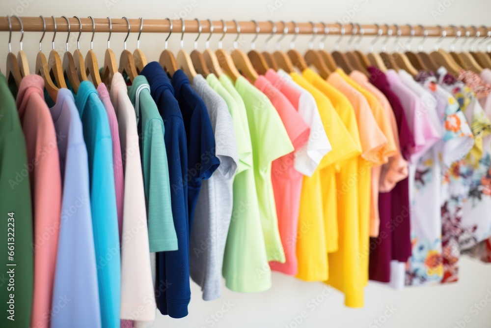 childrens clothing hanging on a rack