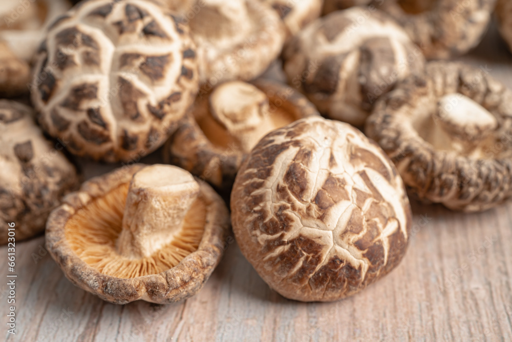 Dried shiitake mushroom isolated on white background with clipping path, healthy food. Dried shiitake mushroom isolated on white background with clipping path, healthy food.