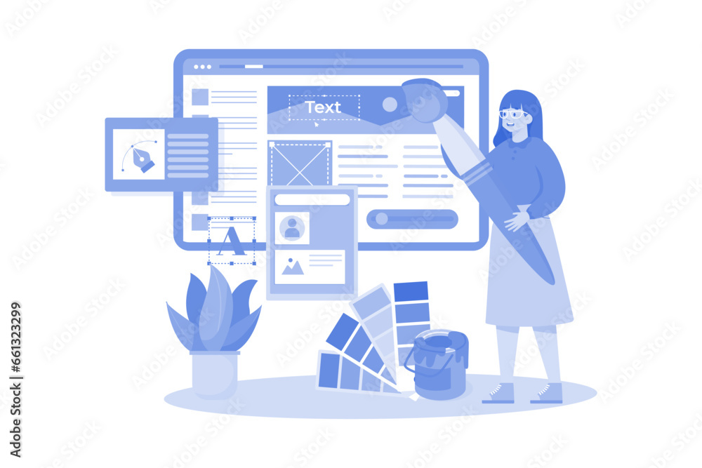 Designers drawing website ux app development. Designers drawing website ux app development.