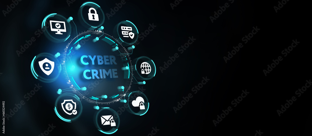 The concept of a cyber attack on a computer network. Cyber crime and internet privacy hacking. 3d illustration The concept of a cyber attack on a computer network. Cyber crime and internet privacy hacking. 3d illustration
