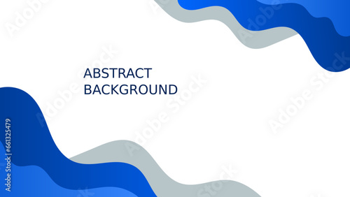 Abstract blue geometric background with fluid shapes. vector illustration