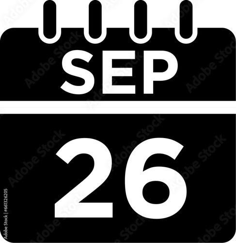 09-September - 26 Glyph black Icon pictogram symbol visual illustration