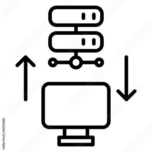 Outline Computer Server Icon