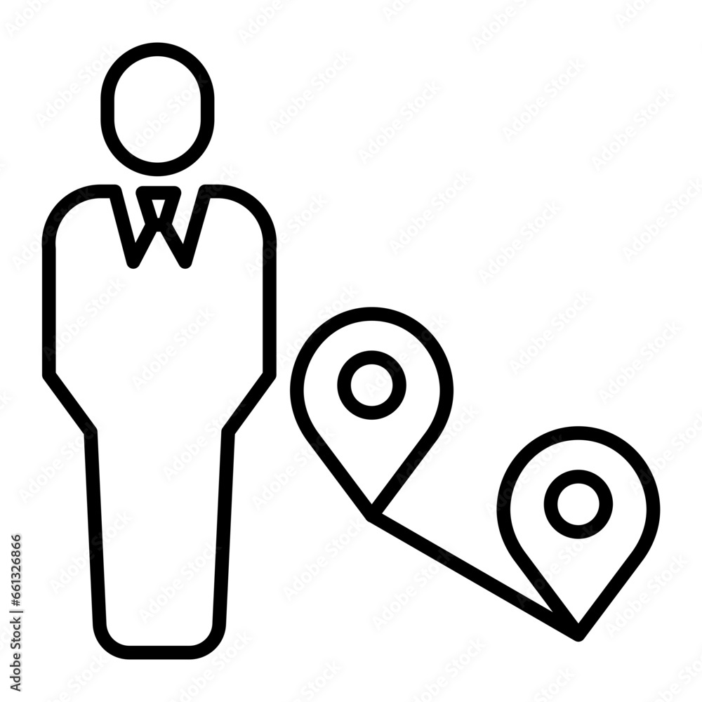 Outline Business Roadmap icon Outline Business Roadmap icon