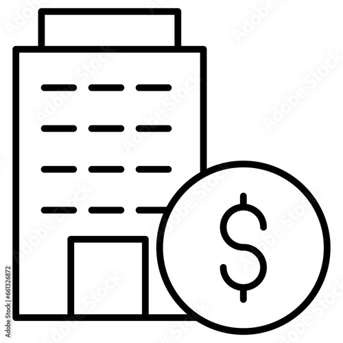 Outline Business Asset Value icon