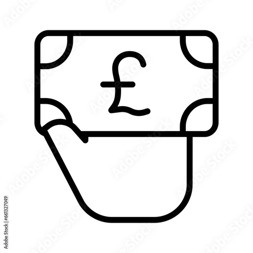Outline Pound Giving icon