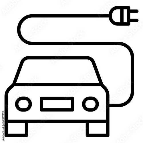 Outline car Charge icon