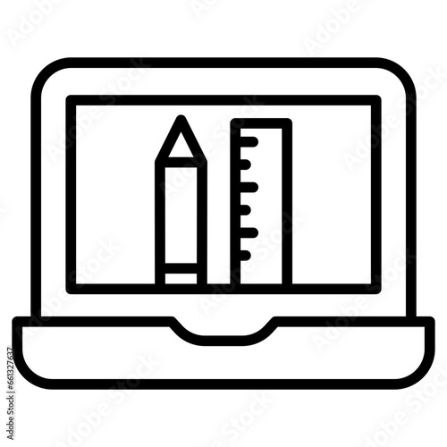 Outline Web Design icon