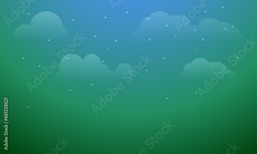 Vector abstract cloudy and star background vector