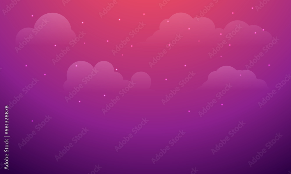 Vector abstract cloudy and star background vector Vector abstract cloudy and star background vector