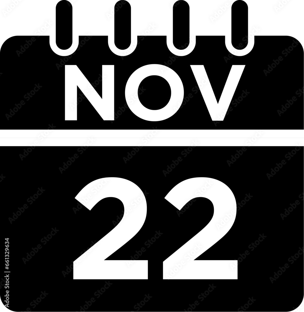 11- November - 22 Glyph black Icon pictogram symbol visual illustration 11- November - 22 Glyph black Icon pictogram symbol visual illustration