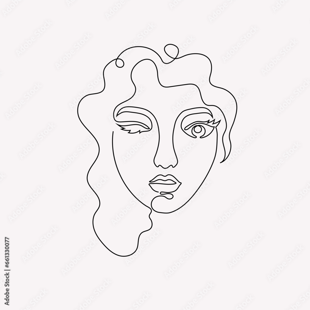 head silhouette with hair