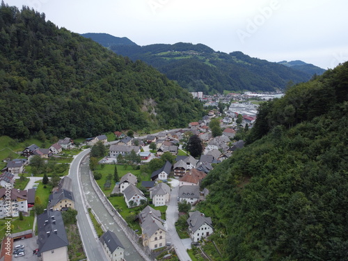 Železniki, Slovenia - drone footage. photo