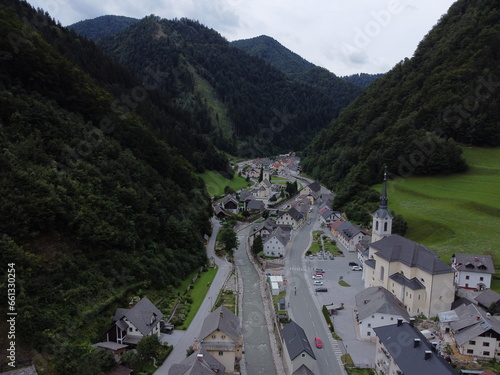 Železniki, Slovenia - drone footage.