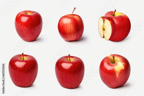red apples isolated on white background