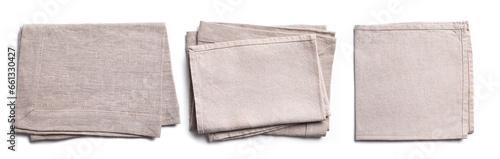 Linen textile napkin set photo