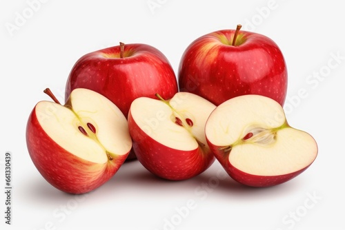 red apples isolated on white