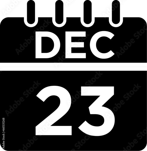 12- December - 23 Glyph black Icon pictogram symbol visual illustration photo