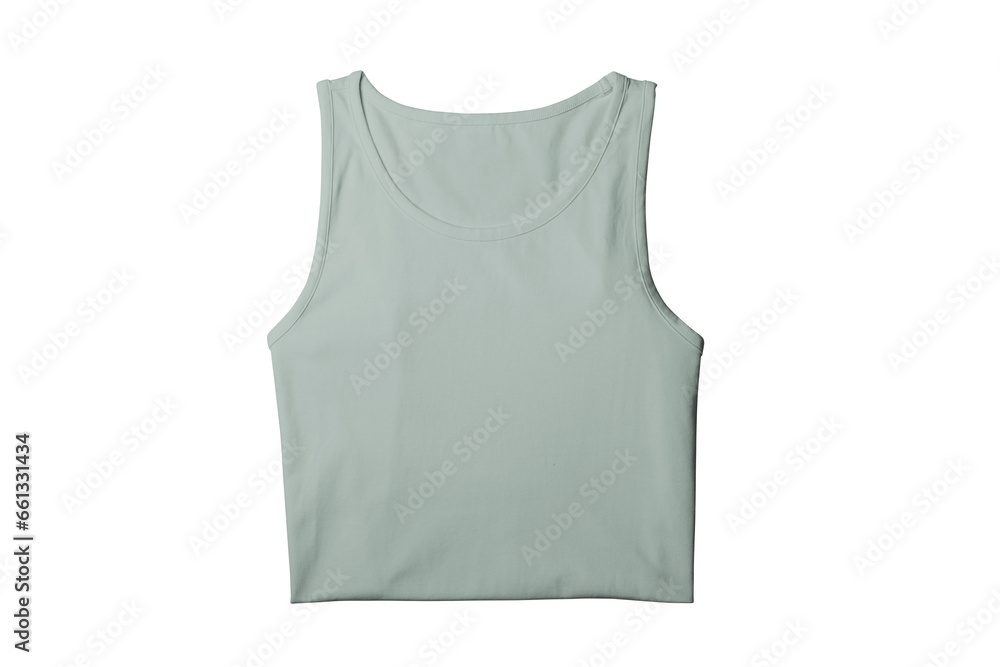 Blank Dusty Blue Fold Tank Tops Template for Presentation Design Blank Dusty Blue Fold Tank Tops Template for Presentation Design
