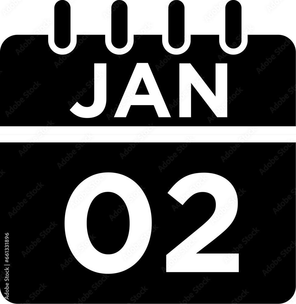 01-January - 02 Glyph black Icon pictogram symbol visual illustration 01-January - 02 Glyph black Icon pictogram symbol visual illustration