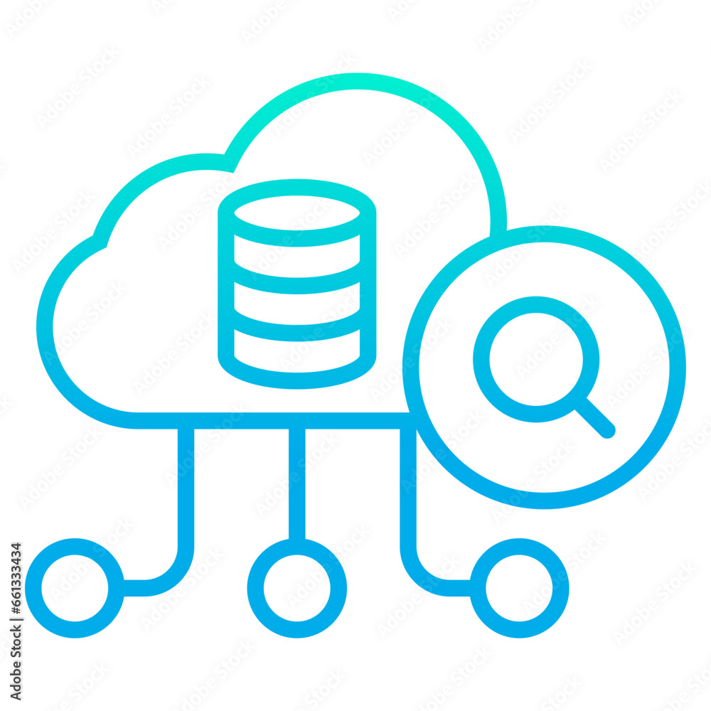 Outline gradient Search Database Icon Outline gradient Search Database Icon