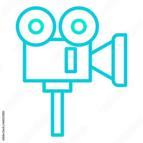Outline gradient Film icon