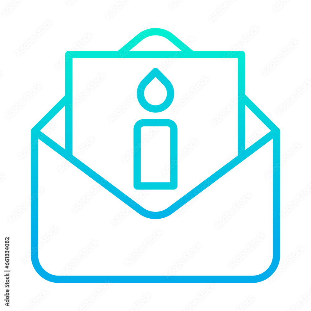 Outline gradient Birthday Invitation icon Outline gradient Birthday Invitation icon