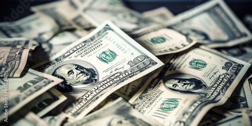 Cash of hundred dollar bill...