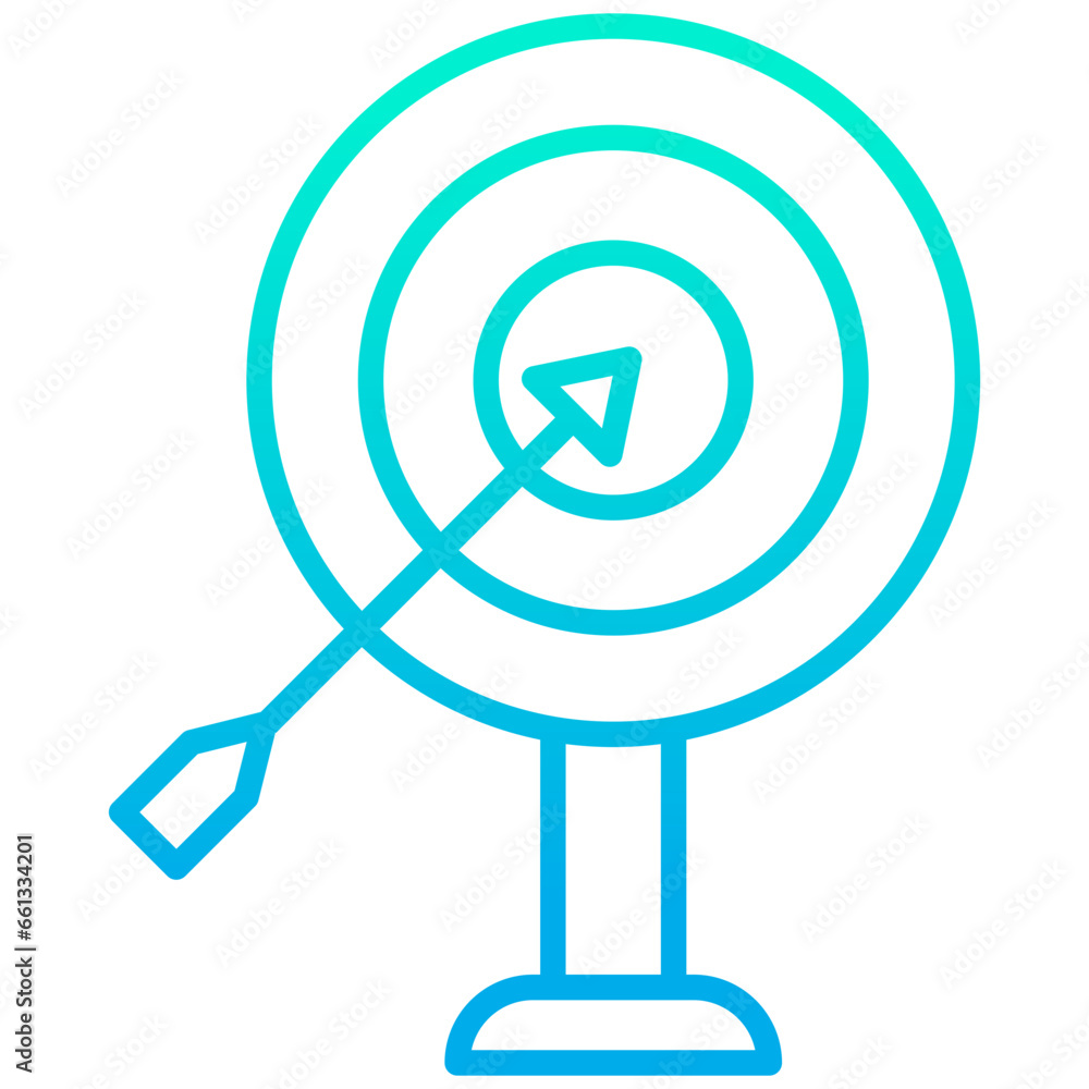 Outline gradient Dart board icon Outline gradient Dart board icon