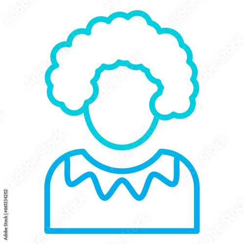Outline gradient Clown icon © kiran Shastry