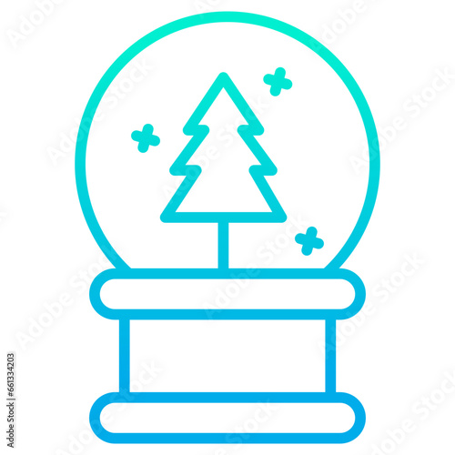 Outline gradient Crystal icon