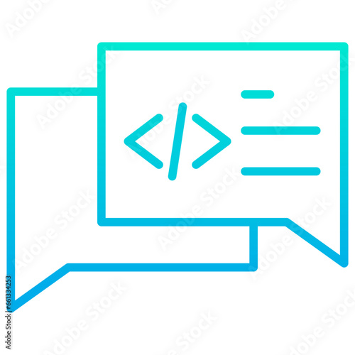 Outline gradient Chat icon
