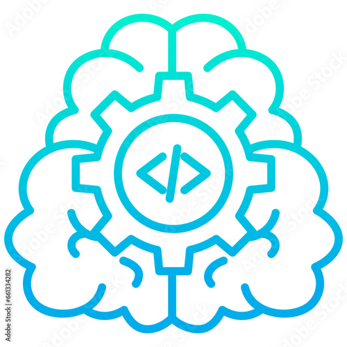 Outline gradient Intelligence icon