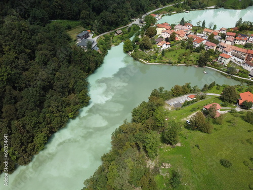 Most na Soči, Slovenia - drone footage.