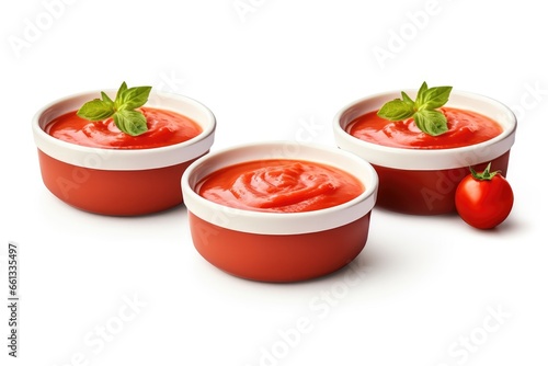 tomato sauce in glass bowl