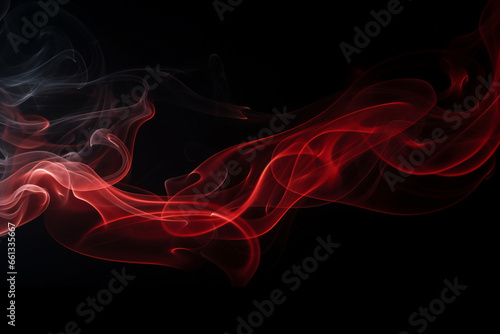 smoke on a black background. generative ai