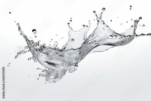 water splash isolated on white