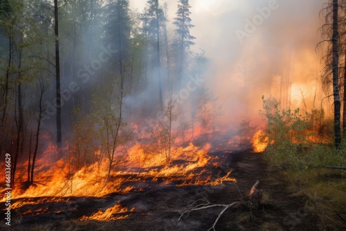 fire damaging a forest