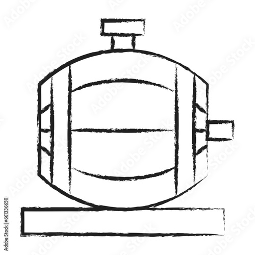 Hand drawn Beer keg Icon