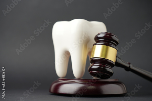 Forensic dentistry and dental insurance concept.