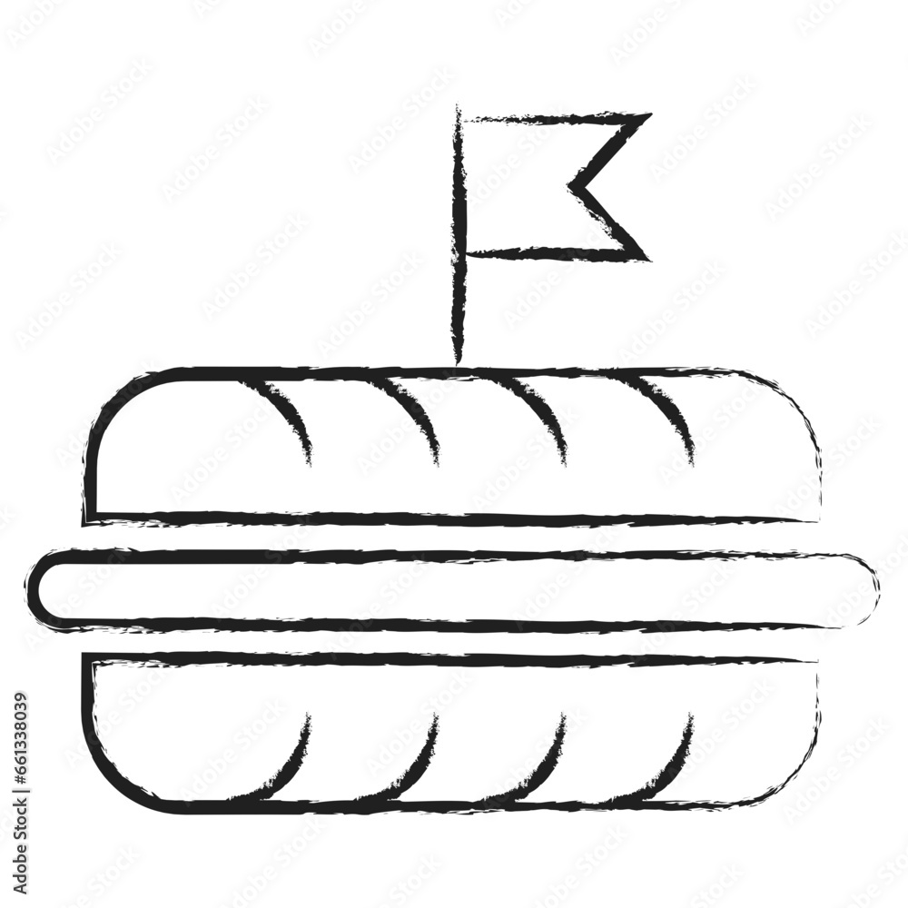 Hand drawn Hot dog icon Hand drawn Hot dog icon