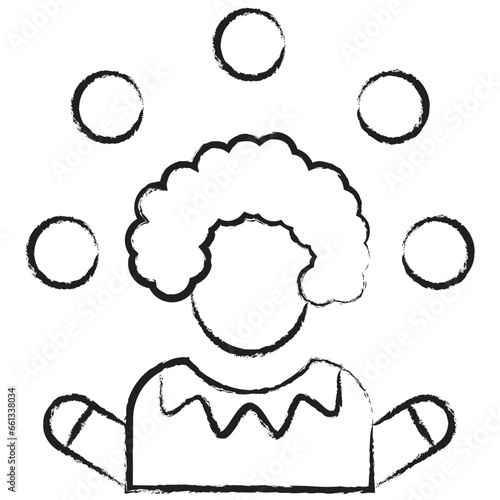 Hand drawn Juggler icon