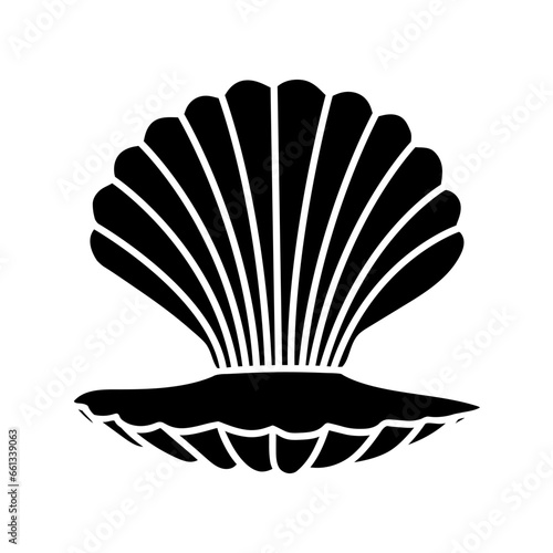 Seashell icon vector. Shell illustration sign. Sea life symbol or logo.