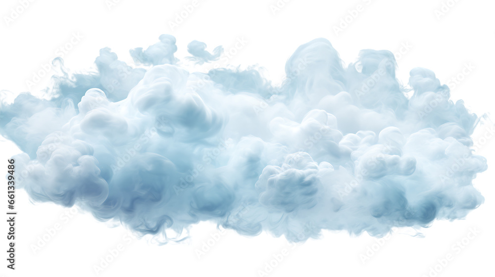 Soft Cloud Shapes in Calm Atmosphere Isolated on Transparent or White Background, PNG - obrazy, fototapety, plakaty 