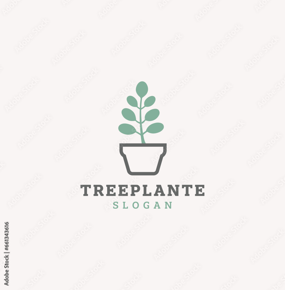 Treeplante Logo With Vector Template Design Treeplante Logo With Vector Template Design