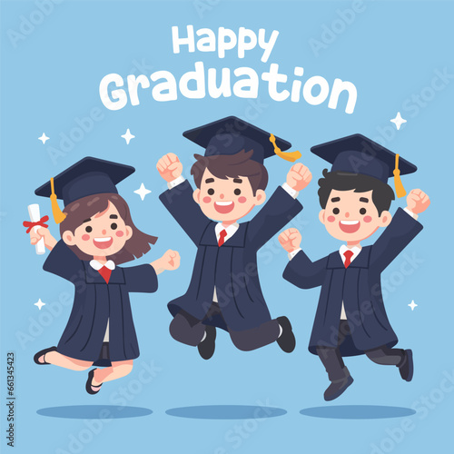 group of students in graduation gown