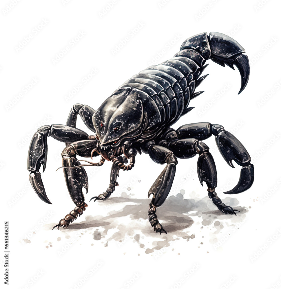 3d rendered illustration of a scorpion, generative ai