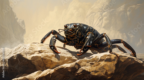3d rendered illustration of a scorpion, generative ai