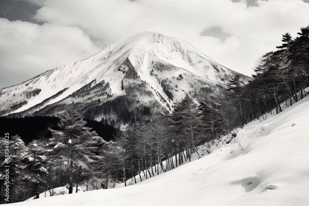 Obraz premium snow covered mountains, generative ai
