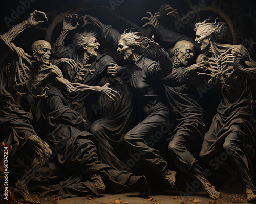 Zombies mit schreienden Gesichtern © This is Art